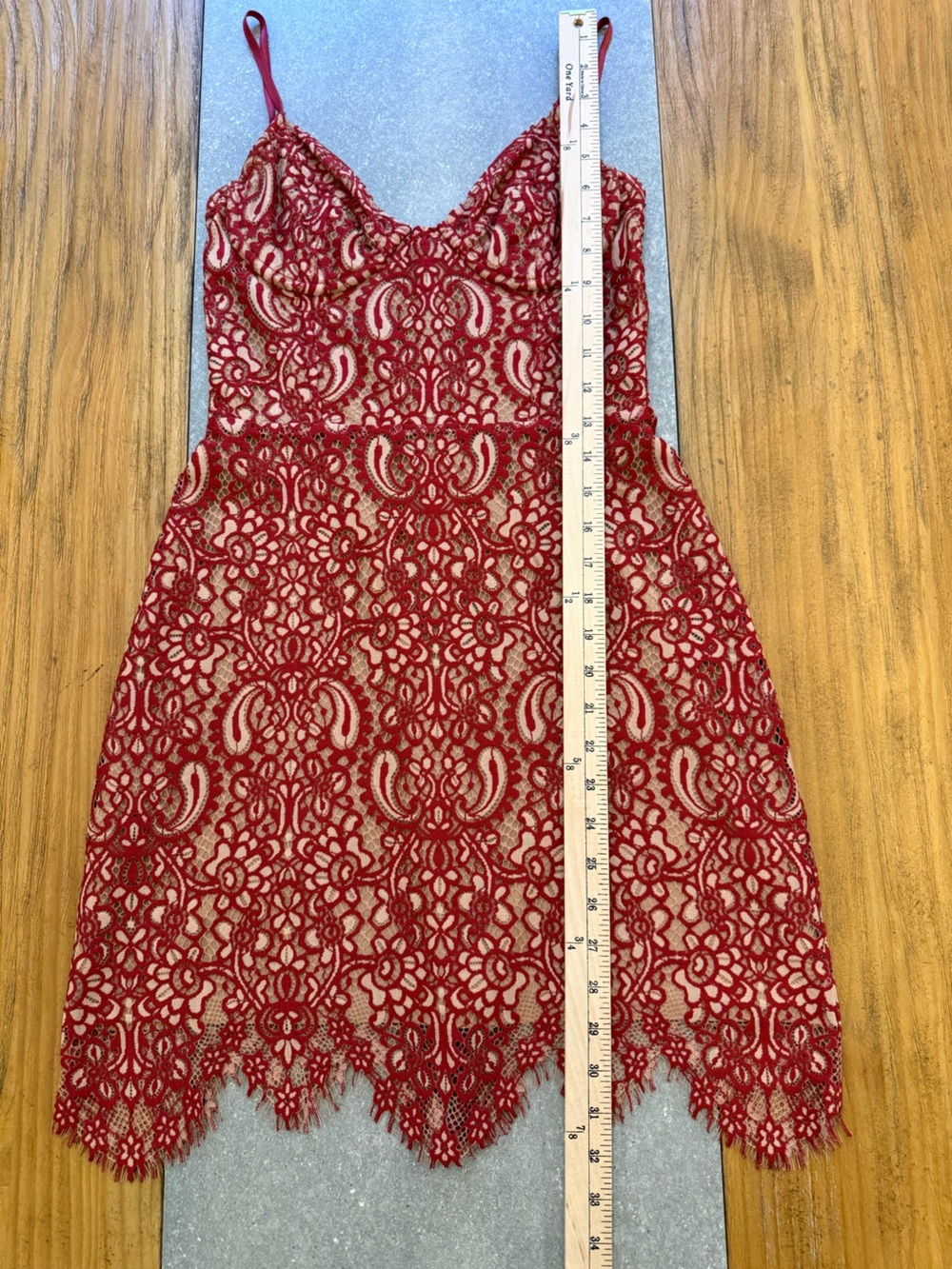 For Love & Lemons Vika Paisley Lace Mini Dress Rust Size Small - Picture 14 of 16